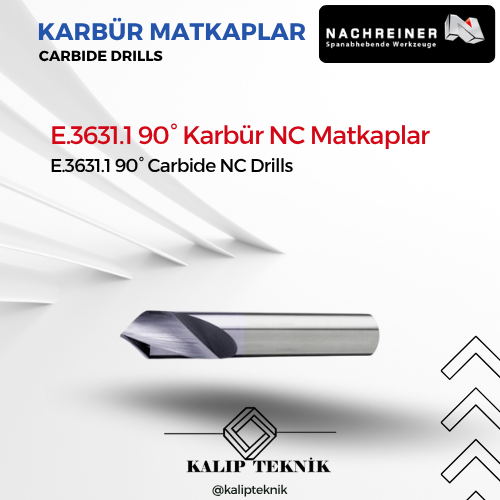 90° TiAlN Kaplamalı Karbür NC Matkap | E.3631.1 Serisi